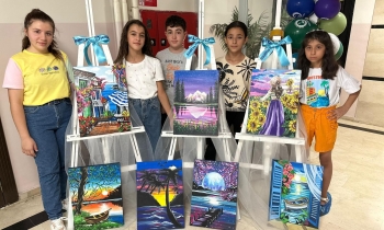 Minik öğrencilerden muhteşem tablolar