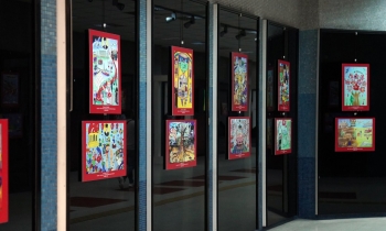 Dereyece giren öğrencilerin eserleri sergilendi